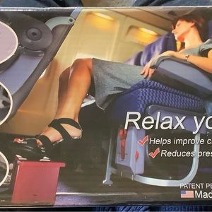 Portable Travel Footrest Black Made In USA.